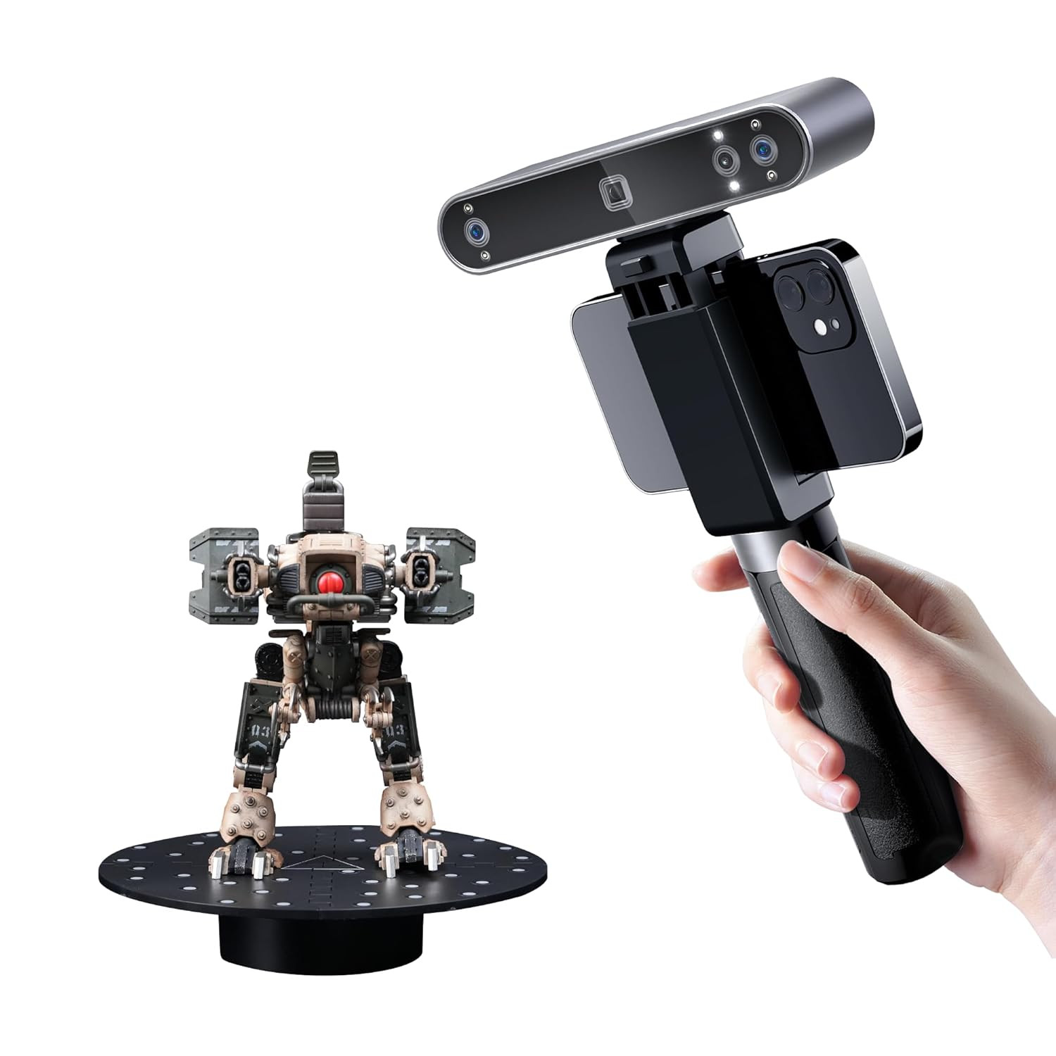 POP3 plus 3D Scanner for 3D Printing, Handheld 3D Printer Scanner 0.04Mm Precisi gallery
