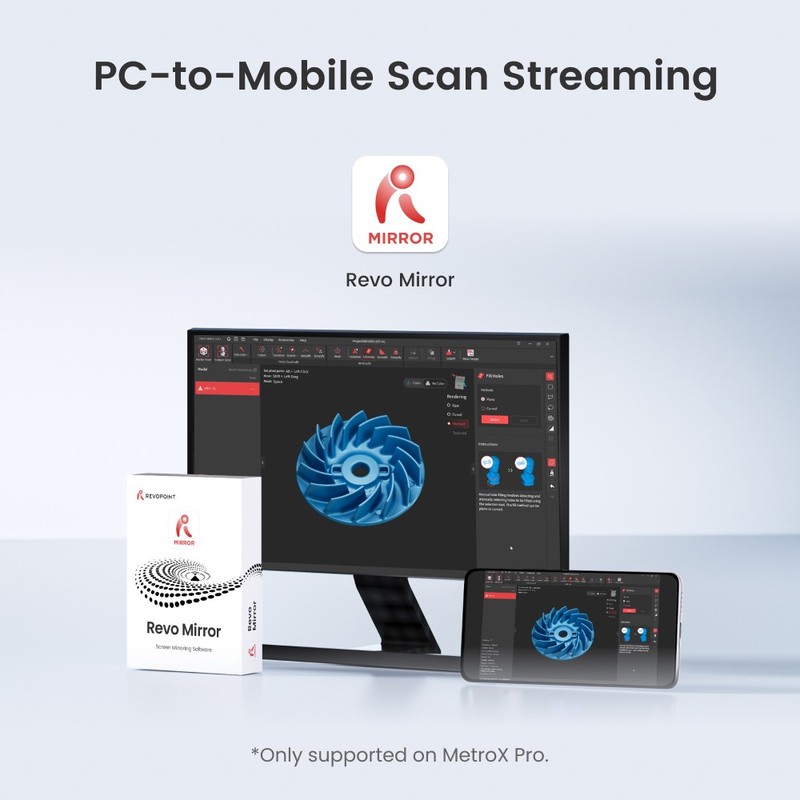 Revopoint MetroX PRO 3D Laser Scanner Blue Laser Handheld Scan CAD Designer gallery