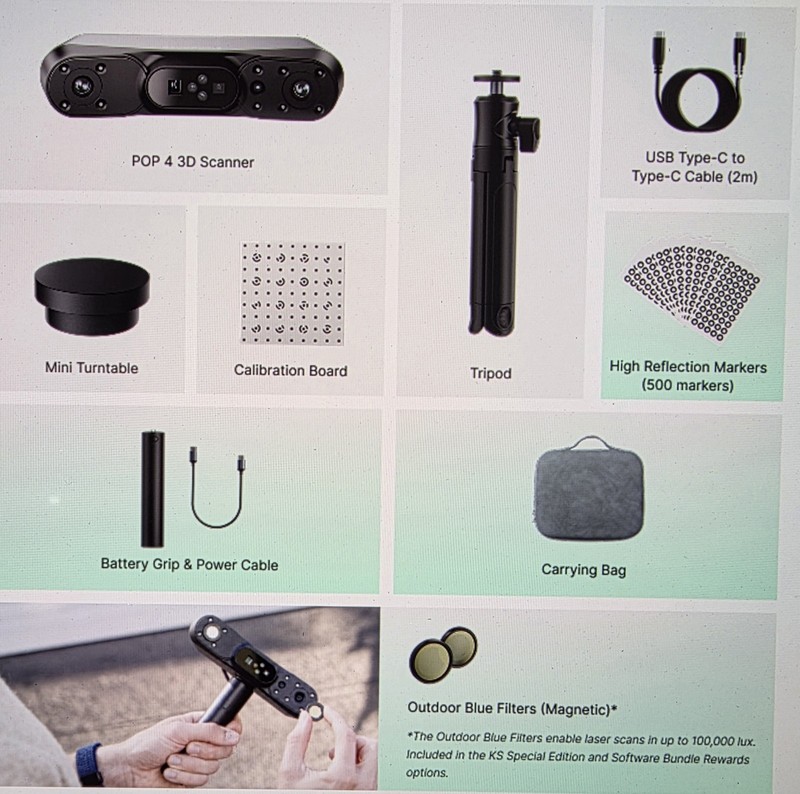 Revopoint Pop 3D Scanner High Precision Handheld Scanner Kit with Tripod G2U gallery