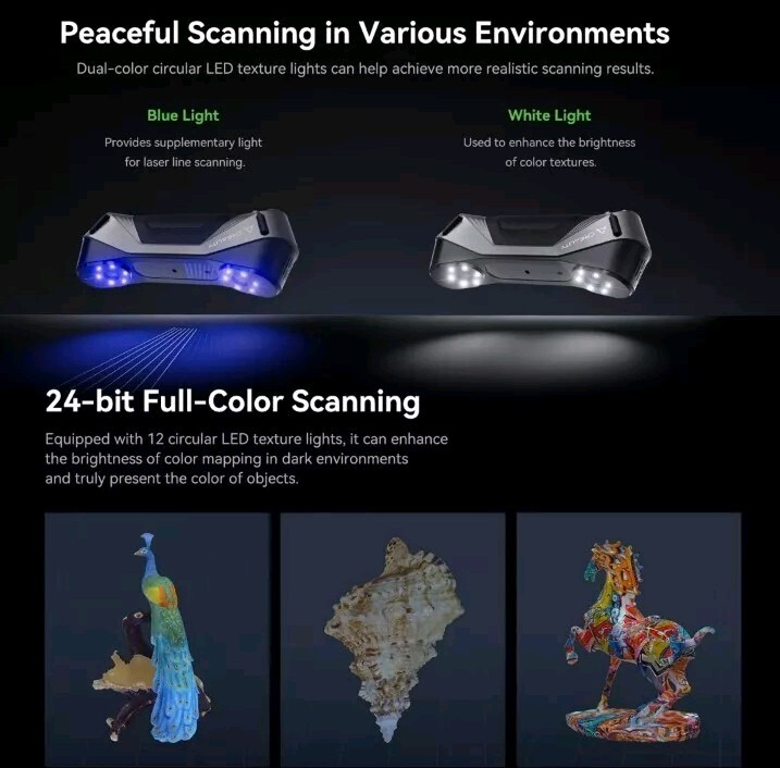 Creality CR-Scan Raptor 3D Scanner 60fps Handheld Scanner 0.02mm Accuracy H7E3 gallery