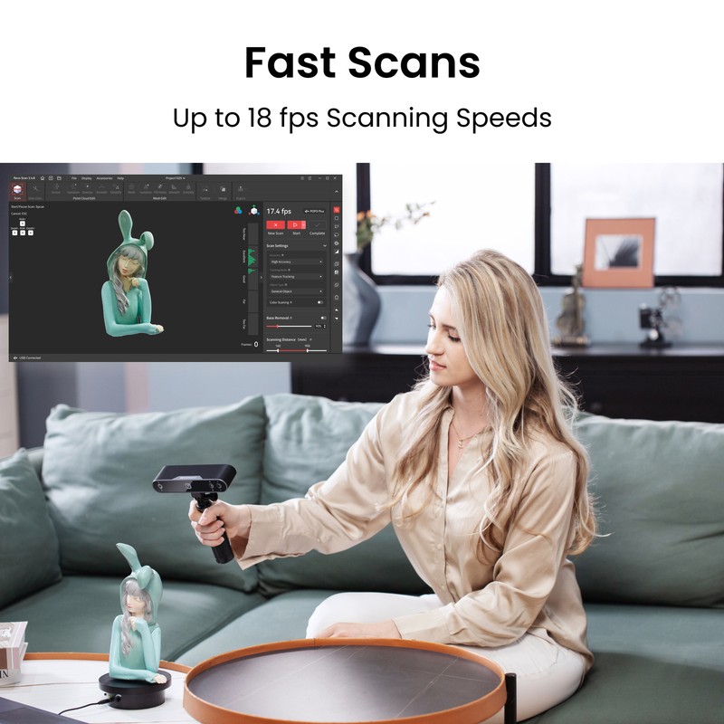Revopoint Handheld 3D Scanner POP 3 POP 2 0.05 mm Precision for 3D Printing gallery