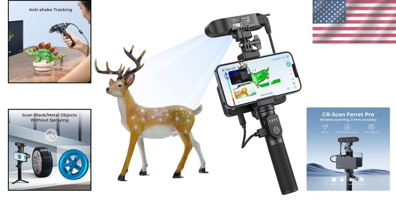 High-Resolution CR-Scan 3D Handheld Scanner - 60FPS, Fast & Accurate Results gallery