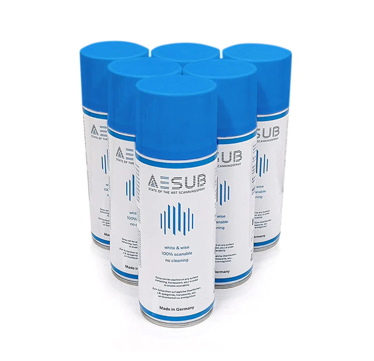 AESUB Blue Scanning Spray Universal self-evaporating 3D scanning spray! - 6 PACK gallery