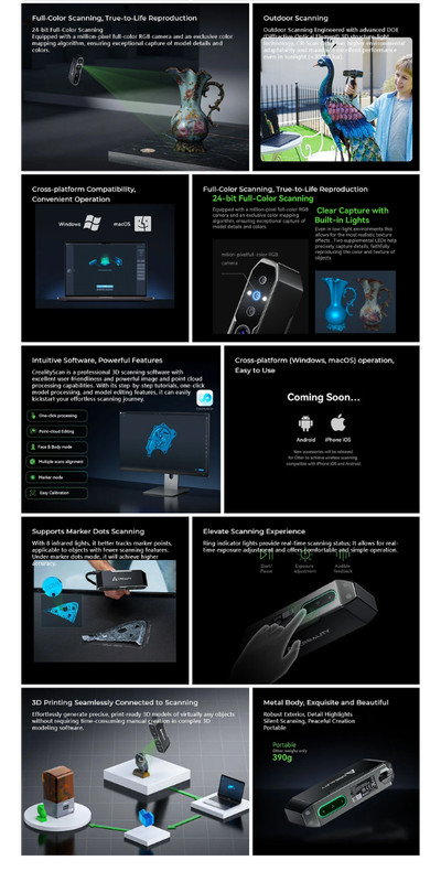 Creality CR-Scan Otter 3D Scanner High Accuracy Portable Full-Color gallery