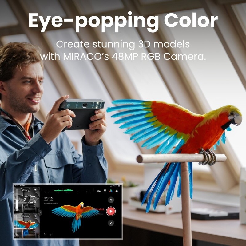 Revopoint MIRACO 3D Scanner 0.05mm 18FPS All-in-one Scanner For 3D Printer 16GB gallery