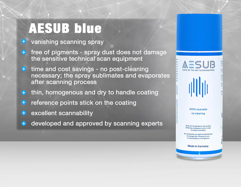 AESUB Blue Scanning Spray Universal self-evaporating 3D scanning spray! - 6 PACK gallery