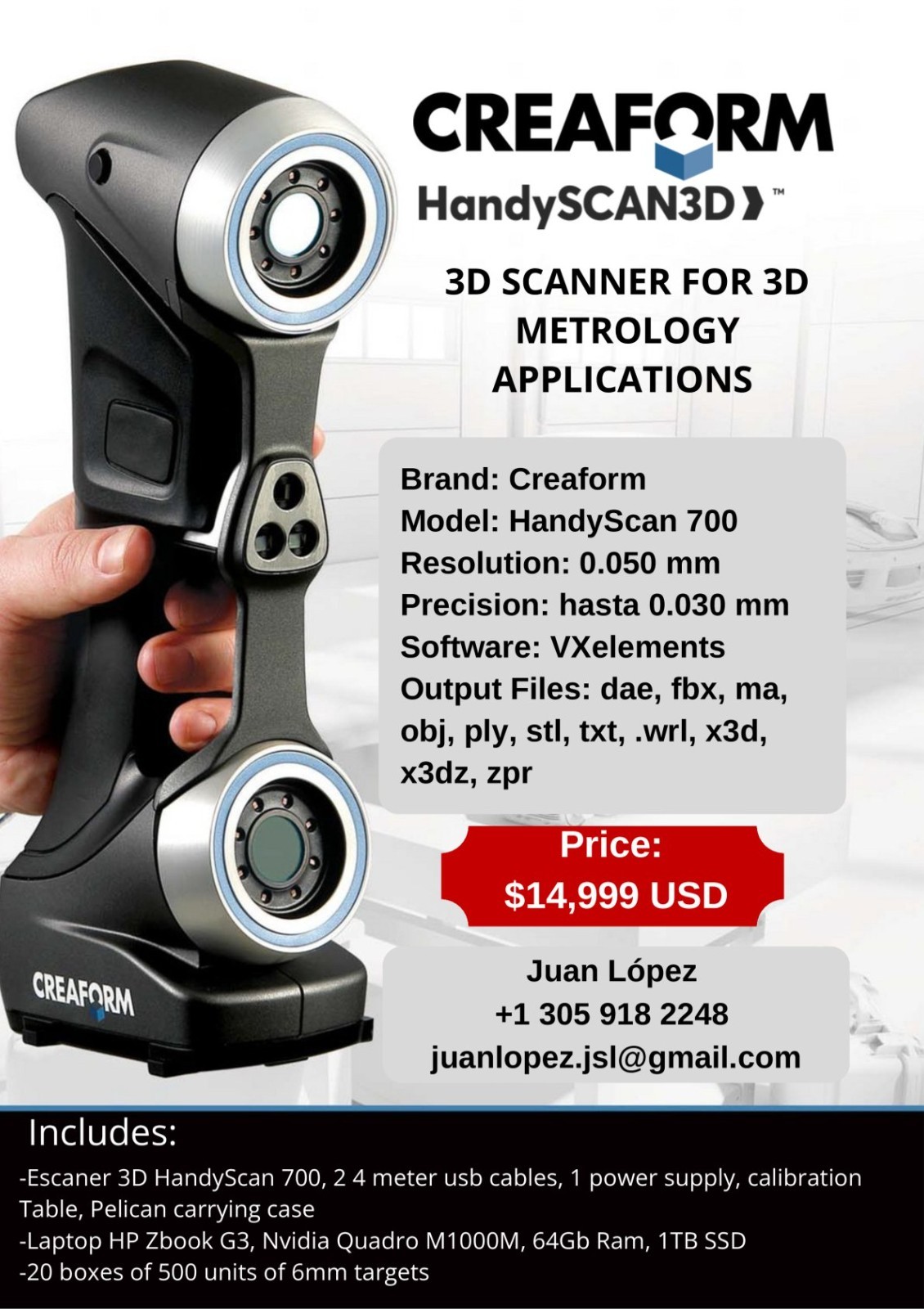 Creaform HandyScan 700 Portable Metrology-Grade 3D Scanner gallery