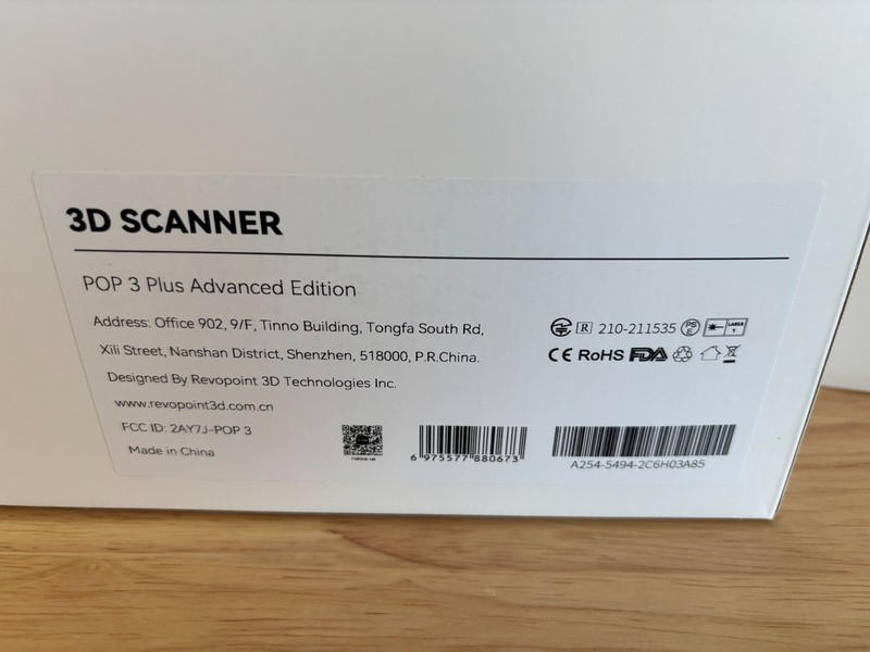 POP 3 Plus Advanced Edition 3D scanner w/turntable, never opened gallery
