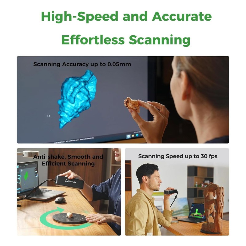 Creality CR-Scan Otter Lite 3D Scanner 0.05mm Accuracy 30FPS 24-Bit Color 4-Lens gallery