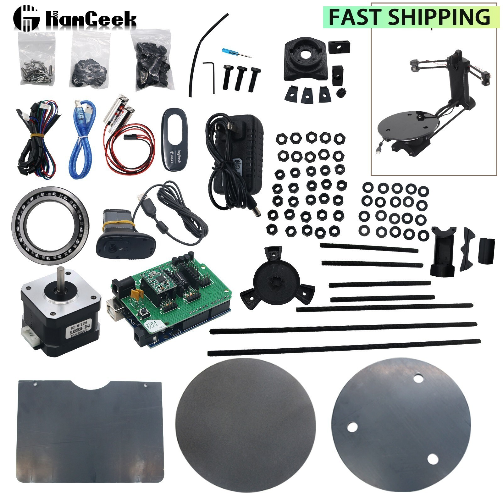 3D Open Source DIY 3D Scanner Kit Advanced Laser Scanner w/ C270 Camera 3D gallery