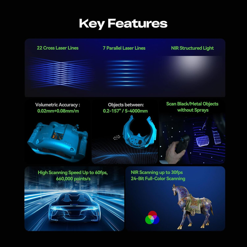 Creality CR-Scan Raptor Pro: Fast 3D Scanner with 0.02mm Precision gallery