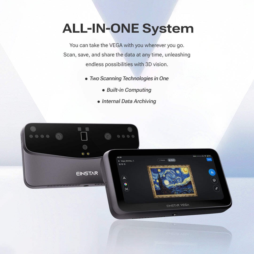 EinStar VEGA Wireless All-In-One 3D Scanner - SHINING 3D gallery
