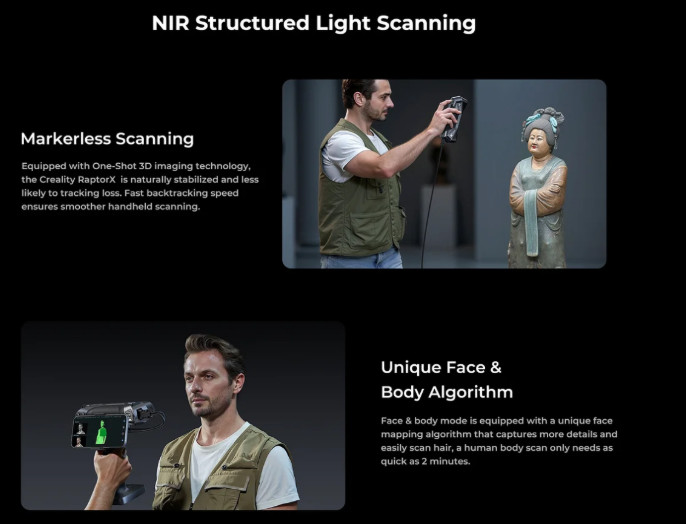 Creality RaptorX 3D Scanner For CAD Designer 0.02mm Accuracy High-precision Scan gallery