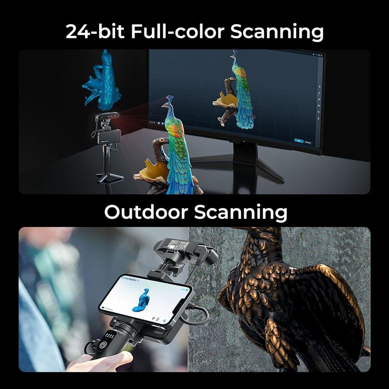 Creality CRScan Ferret Pro Wireless 3D Scanner 0.1mm Accuracy Full-Color Capture gallery