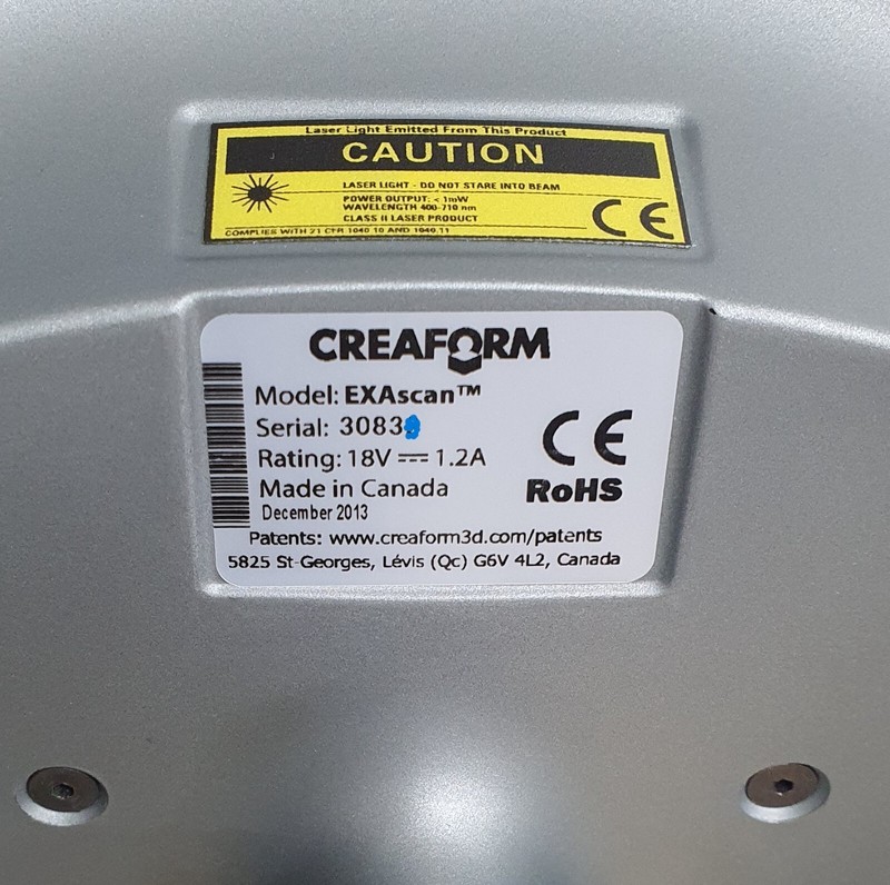 Creaform EXAscan Portable 3D Scanner w/ Calibration Plate, Case gallery