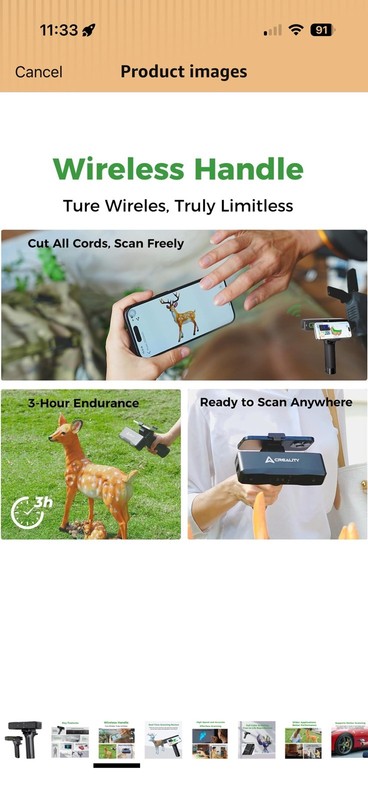 $$$ Fathers Day Sale Creality Otter Lite Handheld 3D Scanner Structured Color gallery