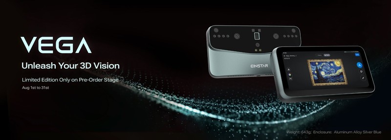 EINSTAR VEGA TITANIUM GRAY 3D SCANNER "DEMO UNIT" gallery