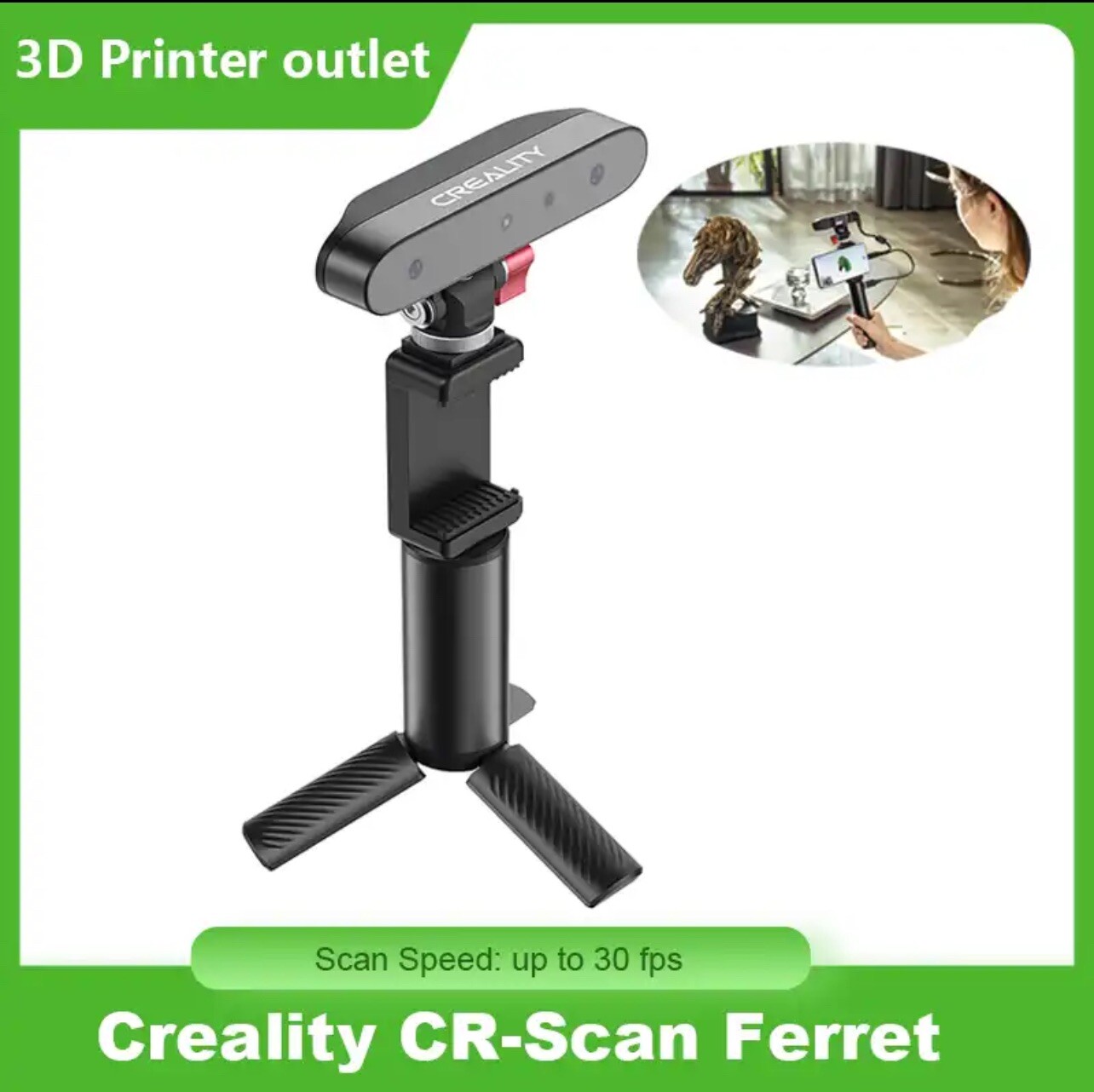 Creality CR-Scan Ferret Pro Portable Handheld 3D Scanner Anti-shake Tracking gallery