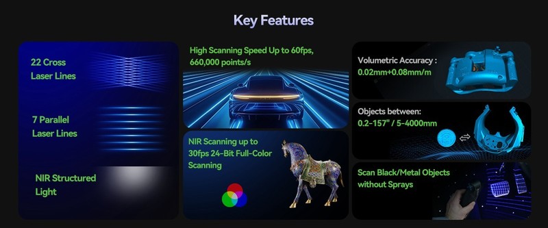 3D Scanner CREALITY CR-SCAN RAPTOR PRO "Blue Laser" gallery