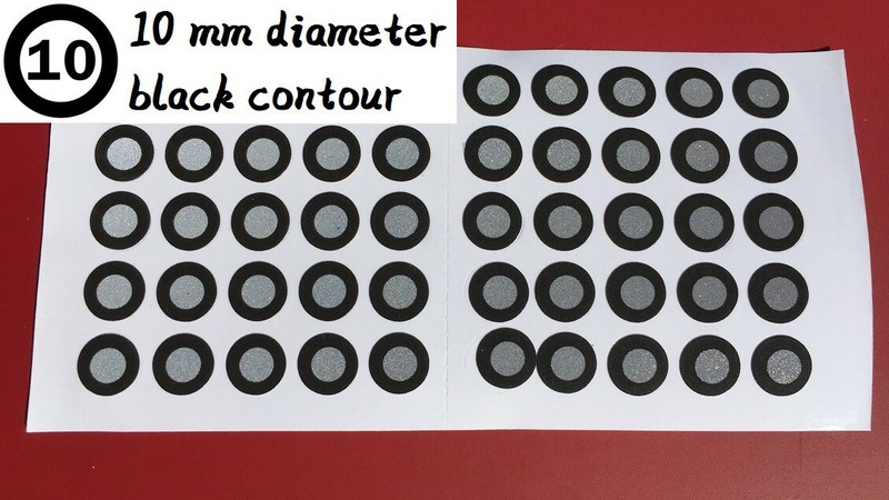 Positioning Targets for 3D Scanning M-1K, Reflective, Black Contour, QTY:1,000 gallery
