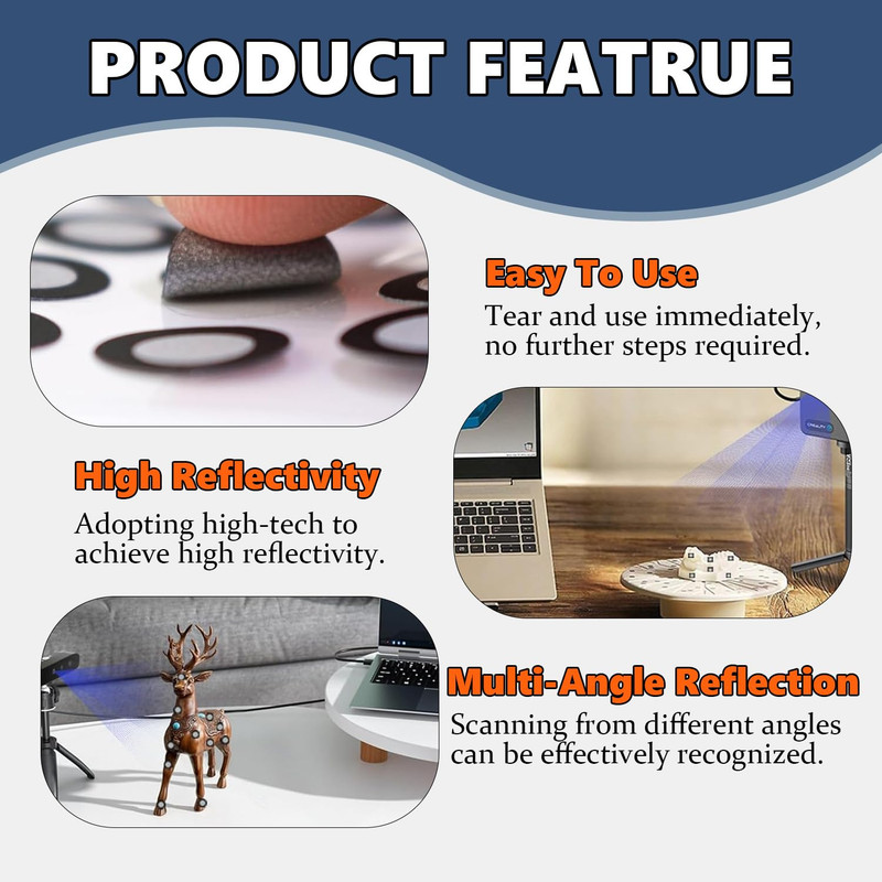 3D Scanner Markers - 600 Dots for Precise Optical Tracking and Scanning gallery