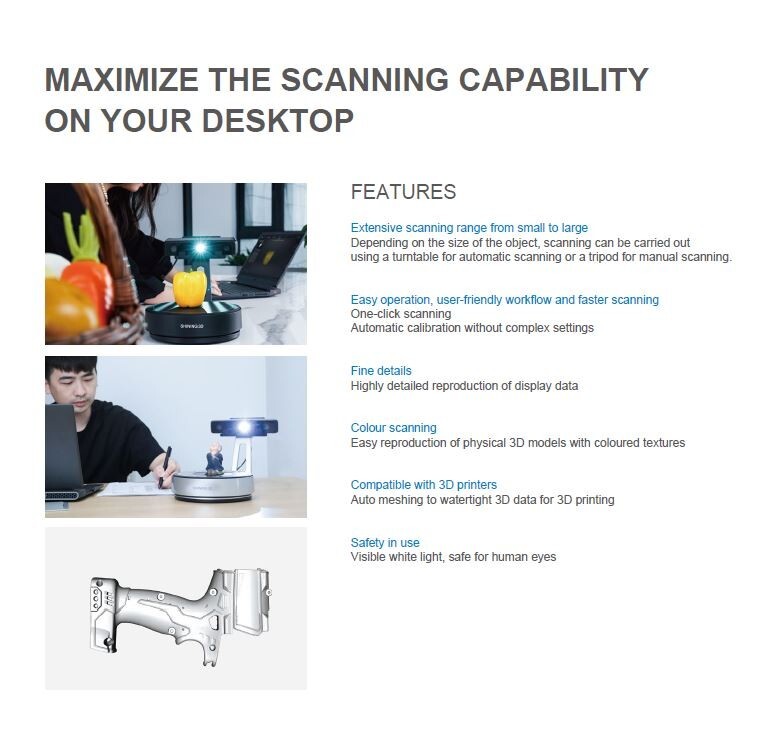 Shining 3D EinScan-SE "V2" 3D Scanner inc Turntable gallery