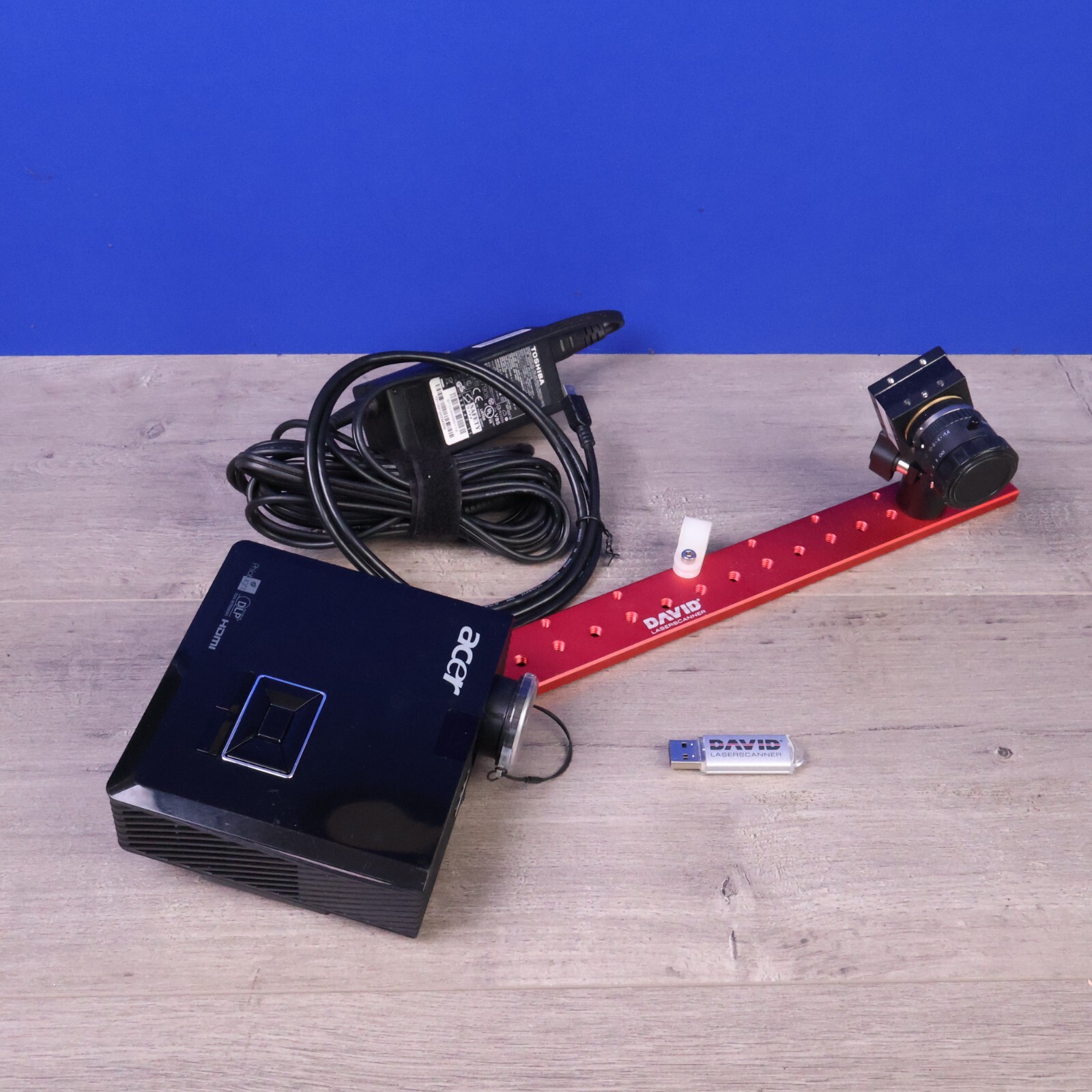 DAVID SLS 3D Scanner, Complete Setup with Software, Same as HP gallery