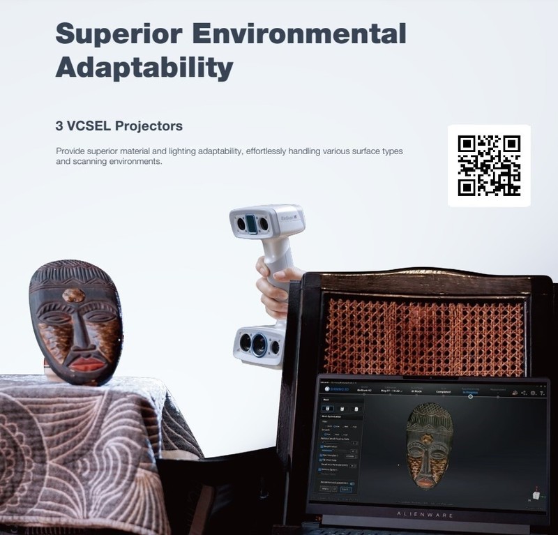 SHINING EinScan H2 Hybrid LED & Infrared Light Handheld Color 3D Scanner gallery