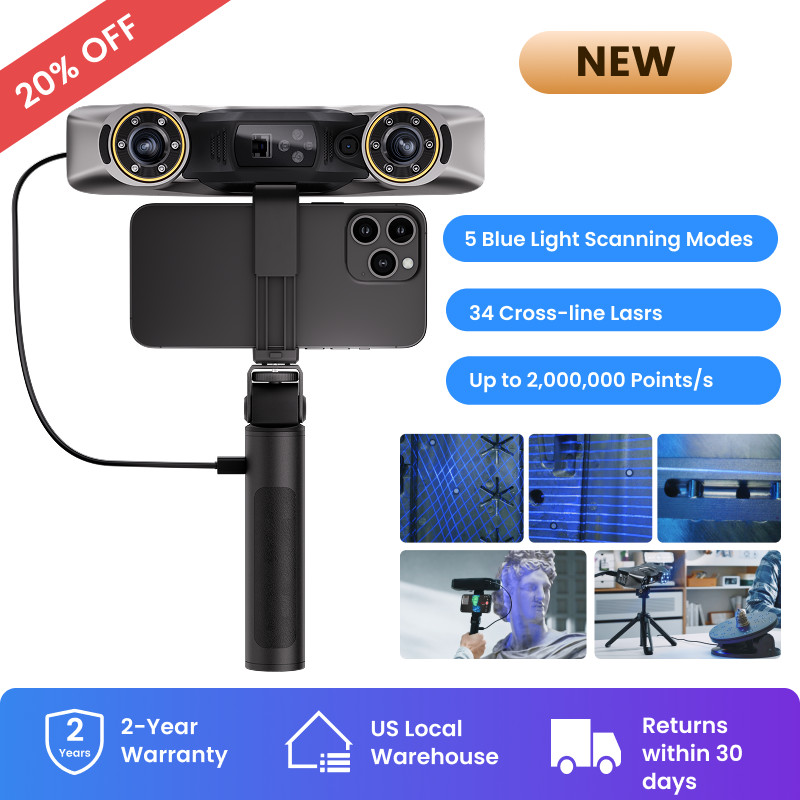 Revopoint MetroY PRO 3D Laser Scanner For 3D Print 34Line Wireless Handheld Scan gallery