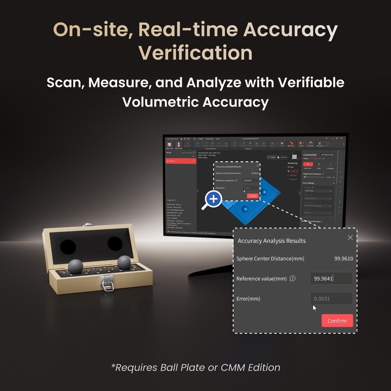 Revopoint MetroY Ultra 3D Scanner For 3D Print Wireless Outdoor LaserScan 0.01mm gallery