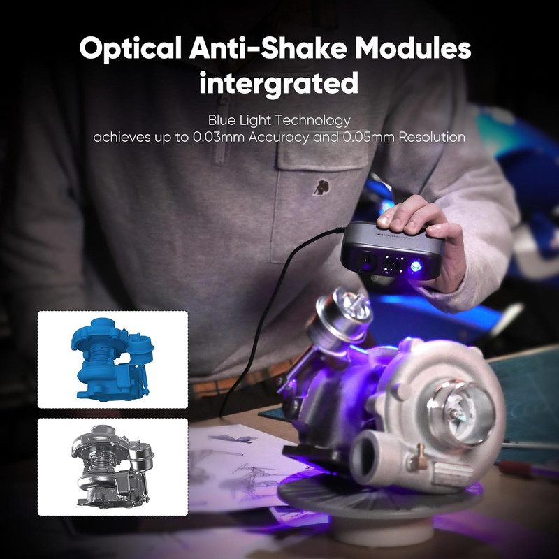 3D Scanner for 3D Printing, Handheld 3D Model Scanners with 0.05Mm High Detailed gallery