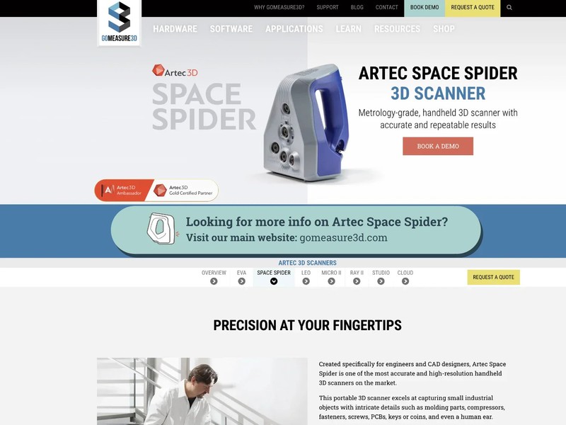 Artec Space Spider 3D Scanner (Demo Unit) gallery