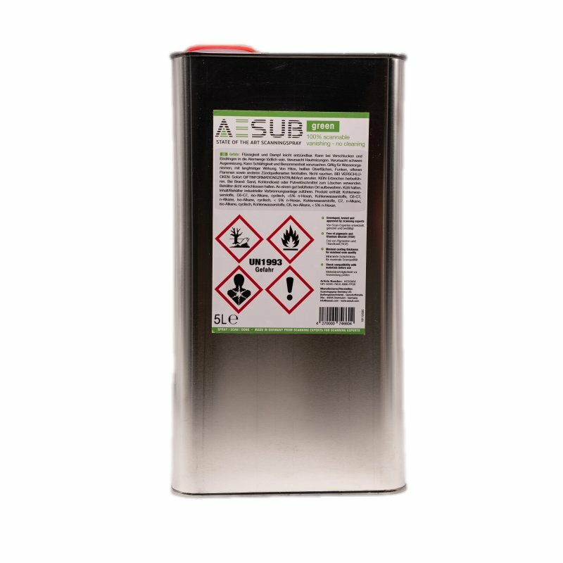 GREEN SCANSPRAY 5L AESUB 3D SCANNER ACCESSORIES gallery