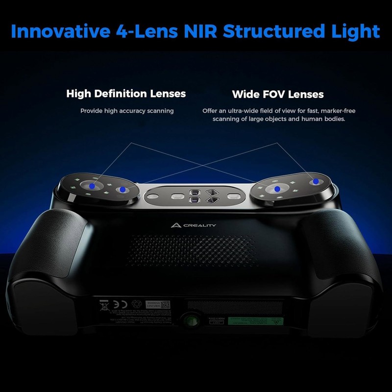 Creality Sermoon P1 3D Scanner 100FPS High-Speed Scanning 22+7+1 Blue Laser US gallery