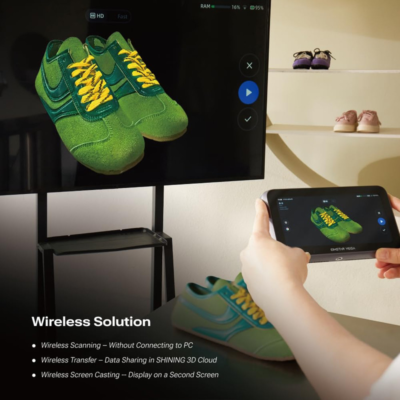 Shining 3D Vega Wireless 3D Scanner All-In-One Handheld 3D Scanner Two Scanning gallery