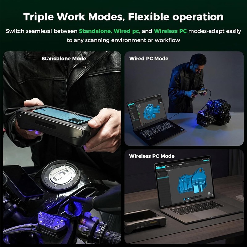 Creality Sermoon P1 3D Scanner 100FPS High-Speed Scanning 22+7+1 Blue Laser US gallery