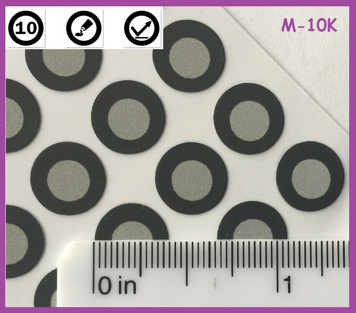 Positioning Targets for 3D Scanning M-10K, Reflective, Black Contour, QTY:10,000