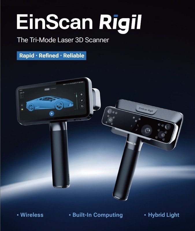 EinScan Rigil Lite Wireless 3D Scanner Full Color Laser IR for Mac macOS gallery