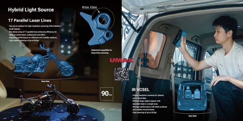 EINSTAR 2 Wireless 3D Scanner, Hybrid Laser & IR, Full Color Texture Capture gallery