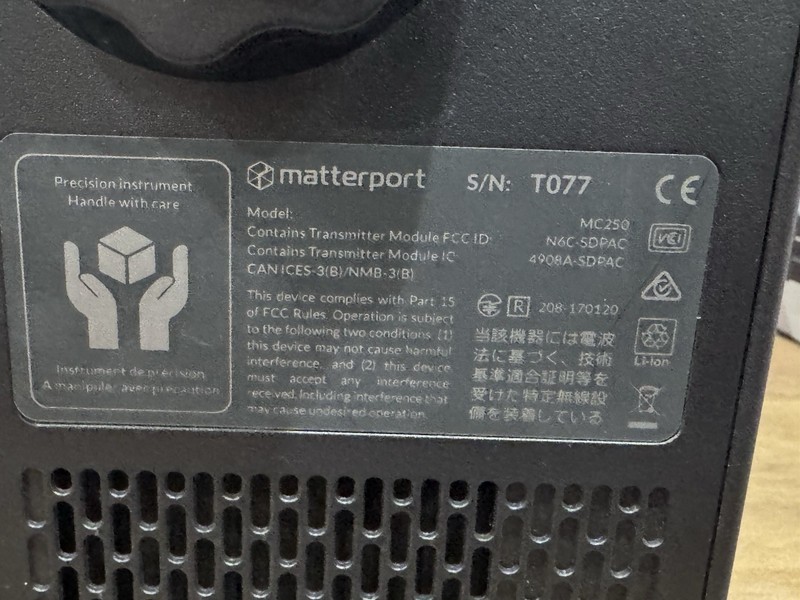 Matterport Pro2 MC250 3D Structured Light Desktop Scanner w/ Tripod Dolly gallery