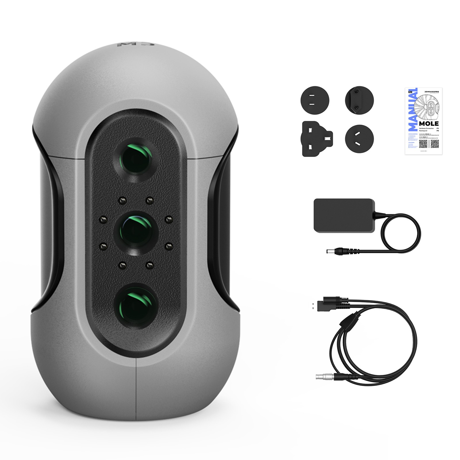 3DMakerpro Mole Handheld 3D Scanner Standard 0.05mm Accuracy 0.1mm Resolution gallery