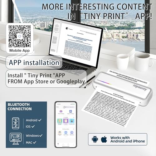 Portable Thermal Wireless Printers for Home Use, Inkless-Bluetooth-Printer gallery