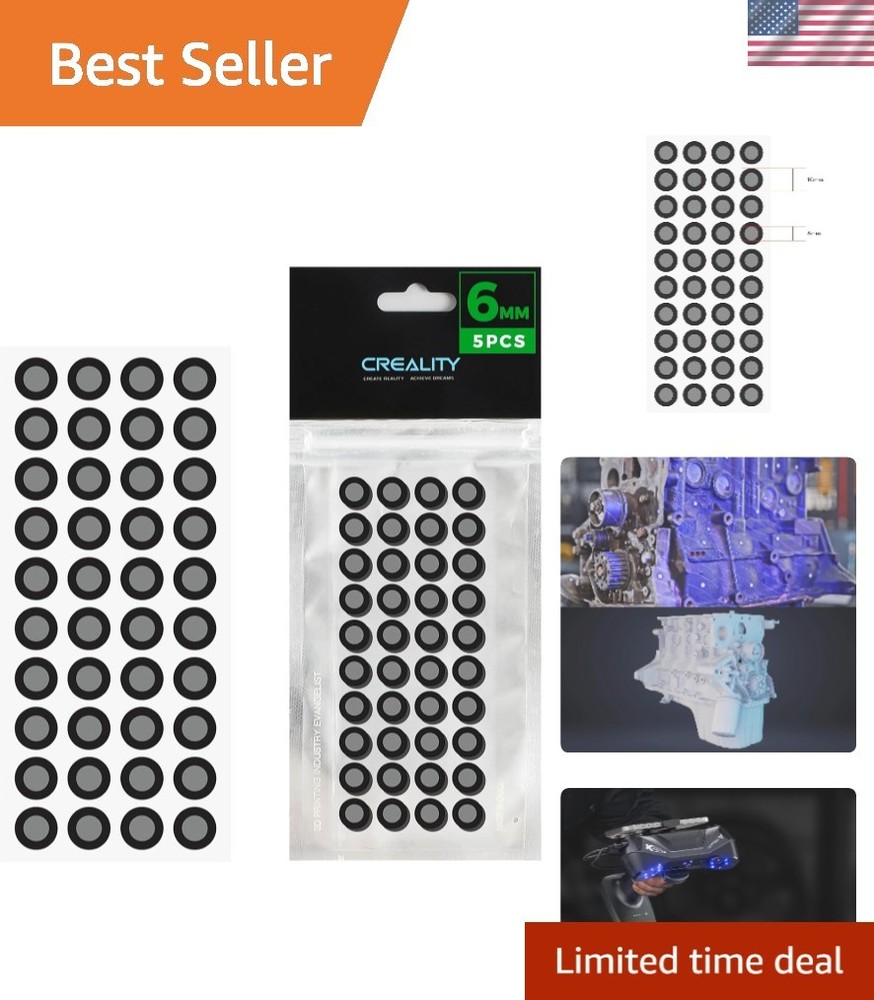 Official 6mm 3D Tracking Dot Markers - 200 High Reflective Adhesive Dots
