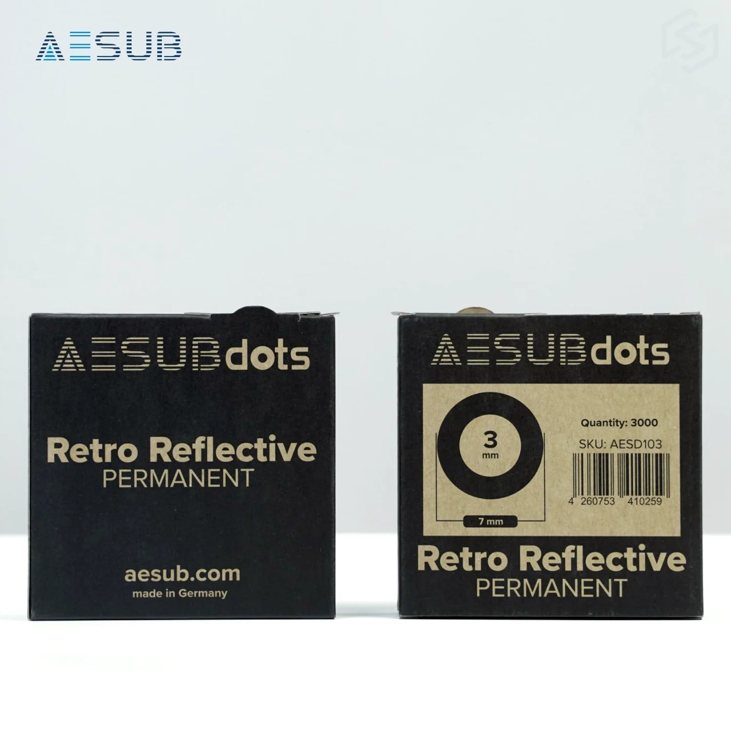 AESUBdots Retro-Reflective PERMANENT (Size: 3mm) gallery