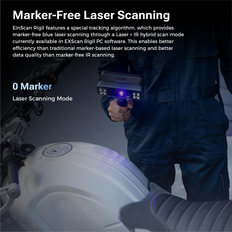 Shining 3D Rigil 3D Scanner All-In-One Wireless 25+25 Crossed Laser Lines, 7 Pa gallery