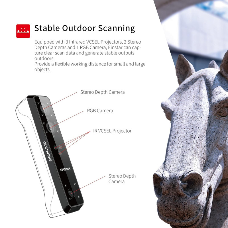 Shining 3D Einstar Handheld 3D Scanner with Detail-Oriented Enhancement Technolo gallery