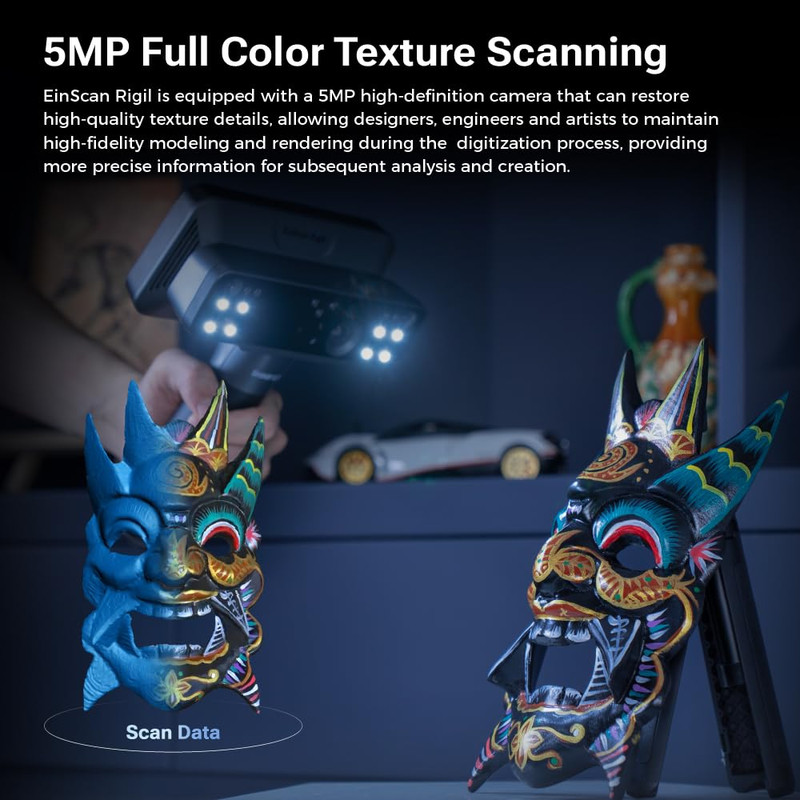 Shining 3D Rigil 3D Scanner All-In-One Wireless 25+25 Crossed Laser Lines, 7 Pa gallery