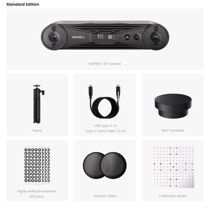 Revopoint INSPIRE2 3D Scanner For 3D Printer Handheld Outdoor Laser Scanner gallery