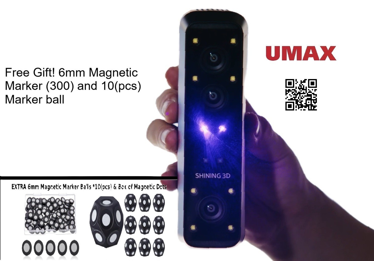 Shining3D Einstar Rockit Wireless Handheld Laser 3D Scanner w/ Scanning SW +MORE gallery