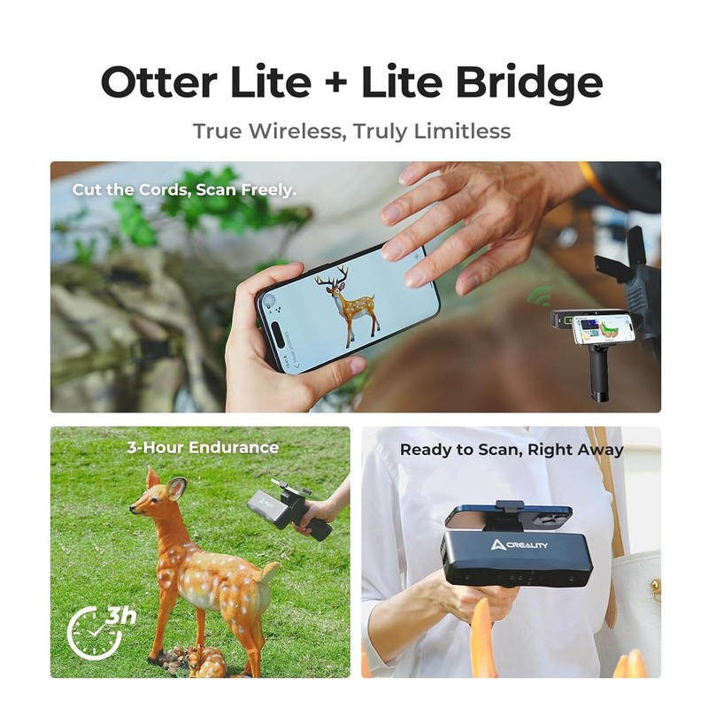 Creality 3D Scanner Otter Lite Wireless Scanner 0.05mm Accuracy 30FPS Scanning gallery